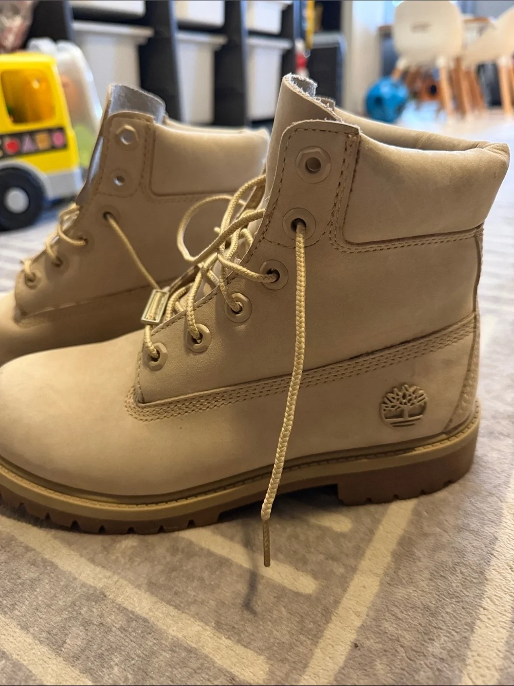 Timberland Tan Nubuck Lace-Up Boots